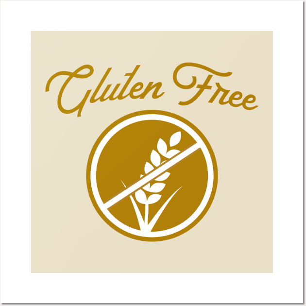 Gluten Free Anti Wheat Shirt Wall Art by glutenfreegear